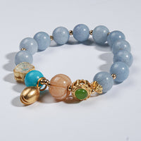 Aquamarine pumpkin bracelet