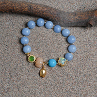 Aquamarine pumpkin bracelet