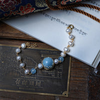 Aquamarine Pearl Bracelet