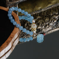 Aquamarine Shell Bracelet