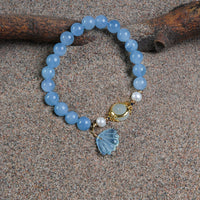 Aquamarine Shell Bracelet