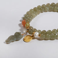 Hetian Jade Fox & Pearl Bracelet