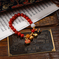 South Red Gold Swallowing Beast Bracelet