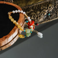 Amber Pearl Bracelet