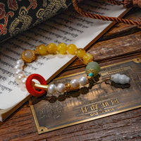 Amber Pearl Bracelet