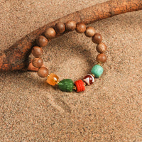 Agarwood & Dzi Bead Bracelet
