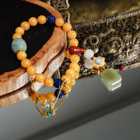 Jadeite Amber Bracelet