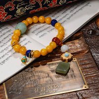 Jadeite Amber Bracelet