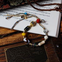 Agate Dzi Bead Bracelet