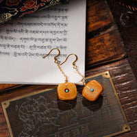 Old Amber Diamonds Eardrop