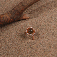 Blue Amber Ring