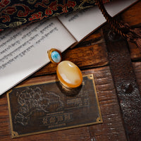 Larimar Amber Pendant