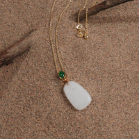 Hetian jade necklace