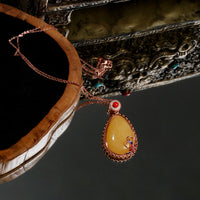 Amber SouthRed Agate Pendant