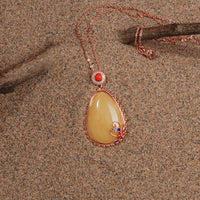 Amber SouthRed Agate Pendant