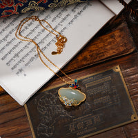 Hetian Jade Longevity Lock Necklace