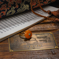 Amber Peace Buckle Women's Ring