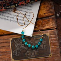 Amazonite round clavicle chain
