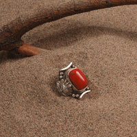 SouthRed Agate Tibetan Ring