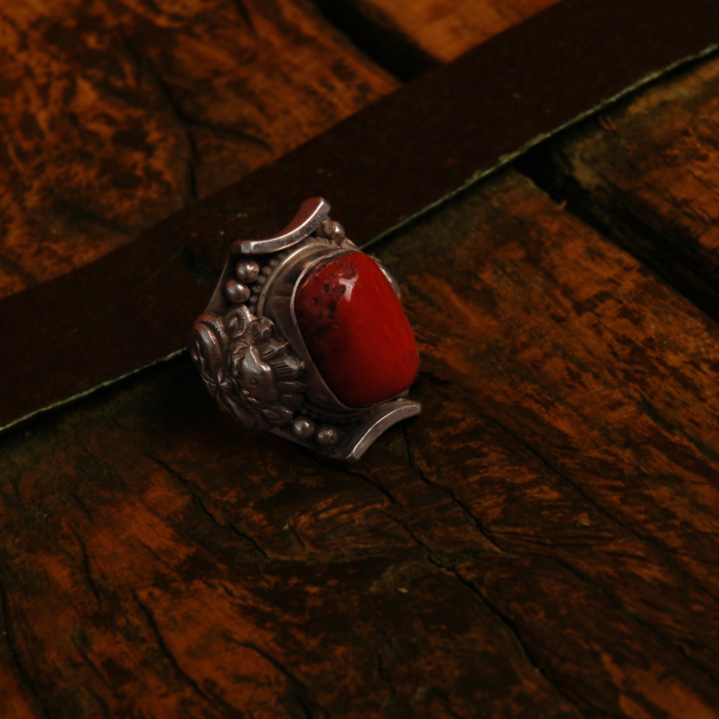 Tibet Vintage Red Coral Ring US – BTSAN PO