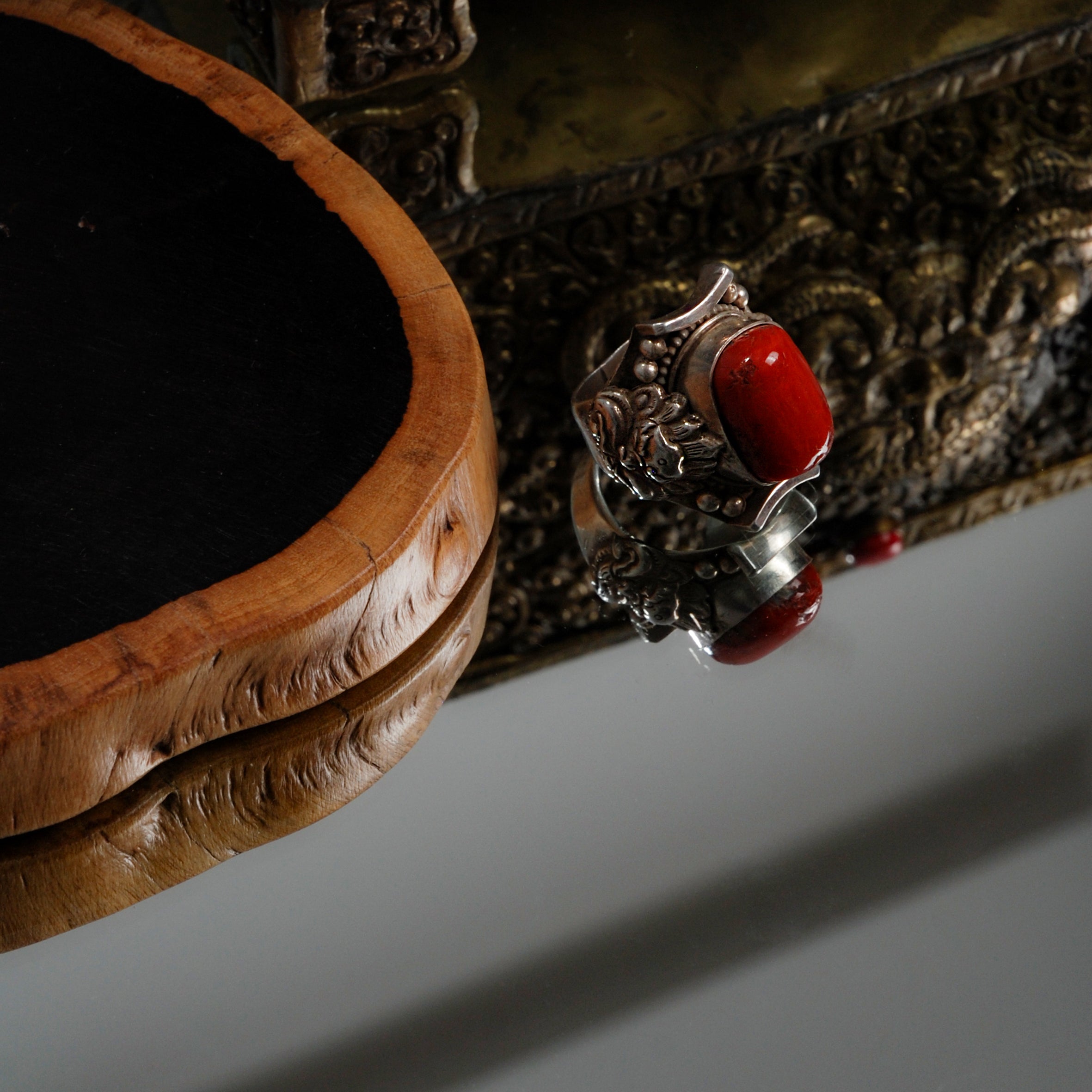Tibet Vintage Red Coral Ring US – BTSAN PO
