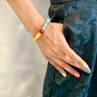 Dzi Amber Turquoise Bracelet