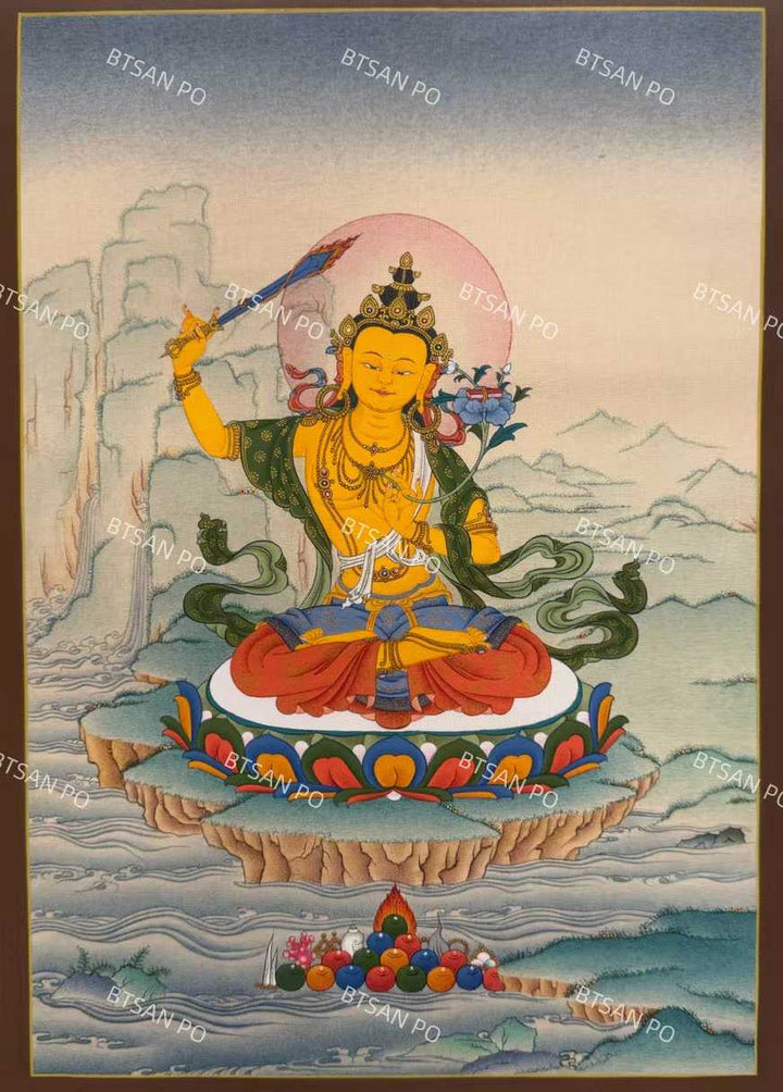 Manjushri Meaning: Buddhist Bodhisattva of Wisdom in Thangka Art – BTSAN PO