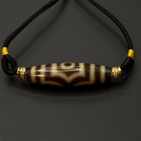 Three-Eye Dzi Bead Necklace（宝盖三眼）