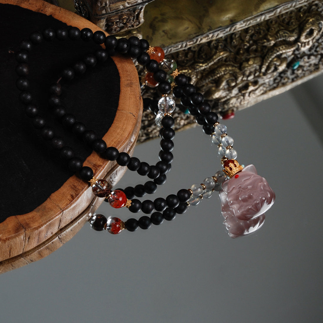 Rosewood Agarwood 06  Design Necklace