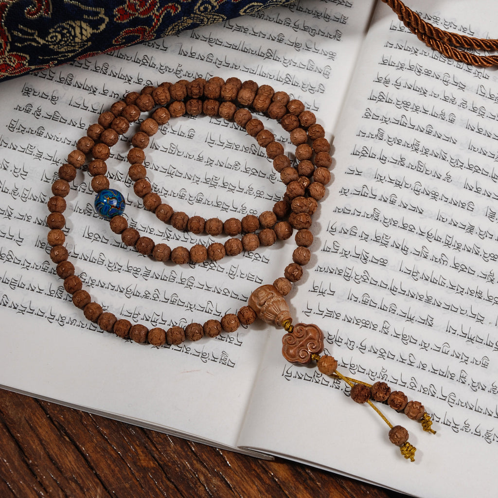 Old Sandalwood 108 Beads Bracelet（老山檀供奉料六字箴言）