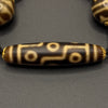 Nine-Eye & Daluo Tiger Tooth Dzi Bead Necklace（折线九眼&达洛双虎牙天珠项链）