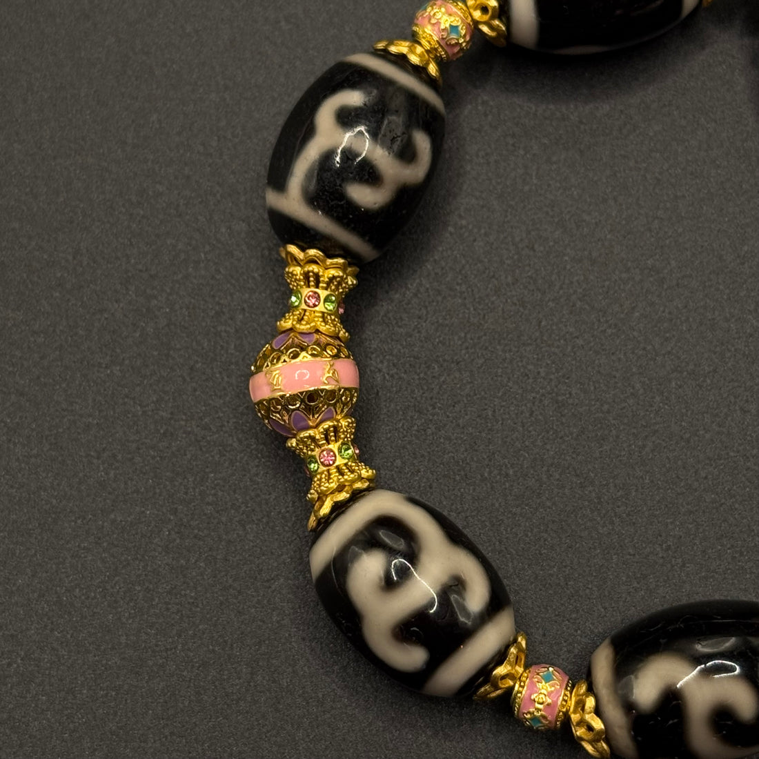 Tara Dzi Bead & Nine-tailed Fox Bracelet(双度母达洛天珠+猛犸牙九尾狐）