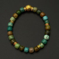 Turquoise Bracelet （原矿绿松石心经手串）
