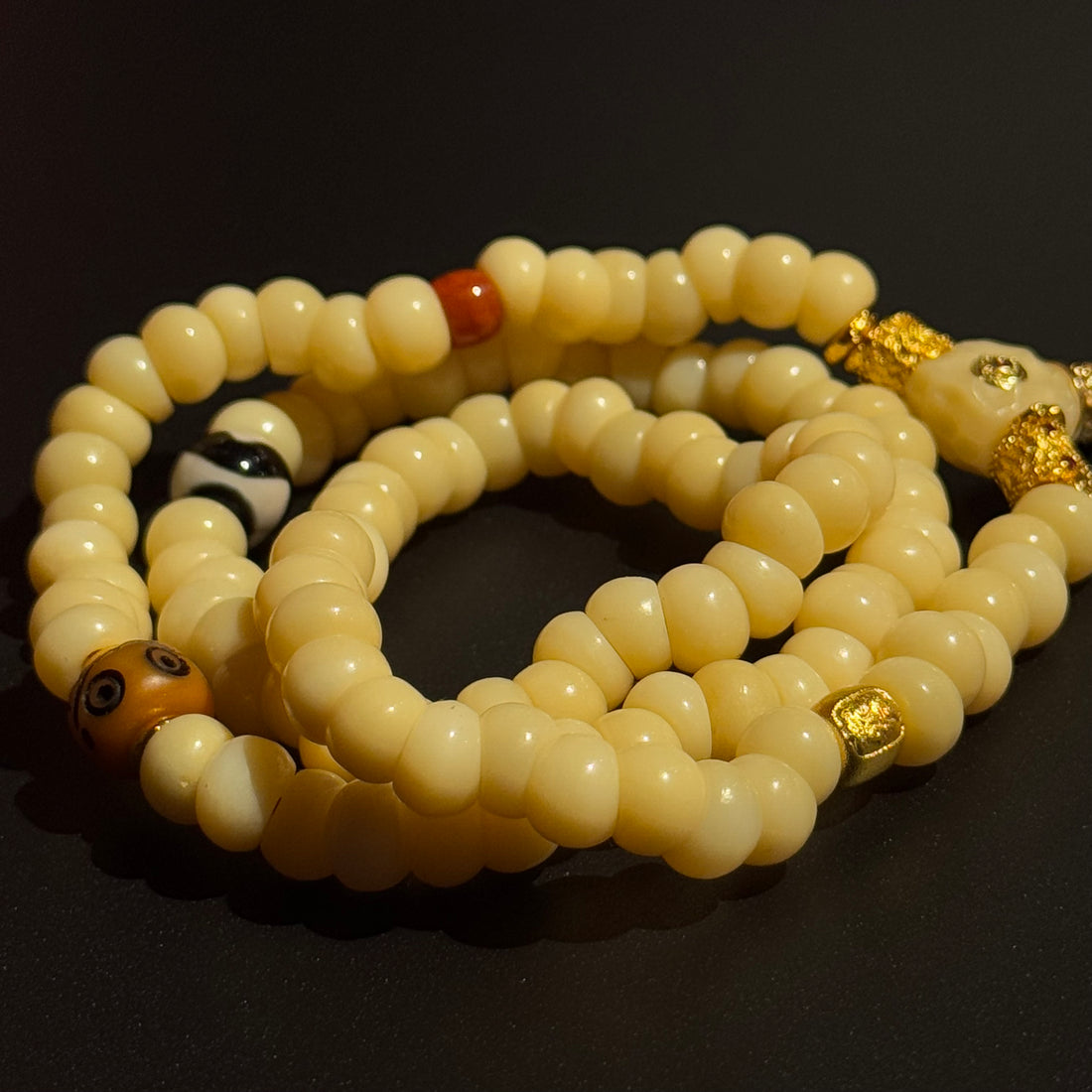 108 Da Chang Beads Bracelet – Handcrafted from Camel Bone