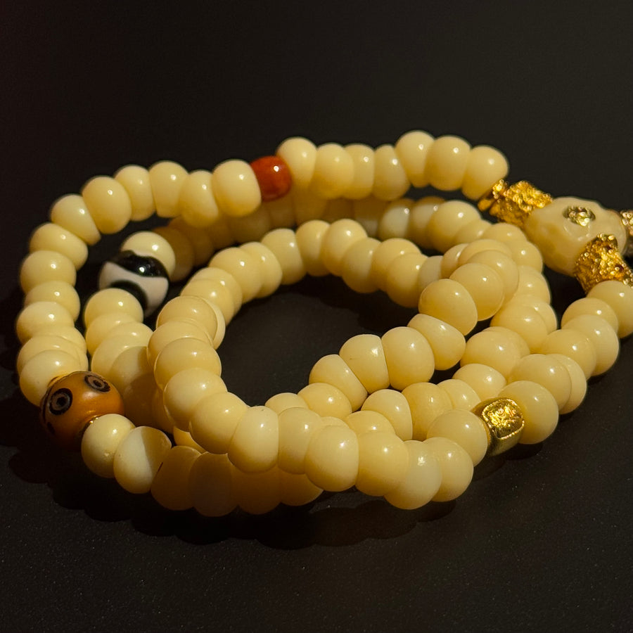 108 Da Chang Beads Bracelet – Handcrafted from Camel Bone