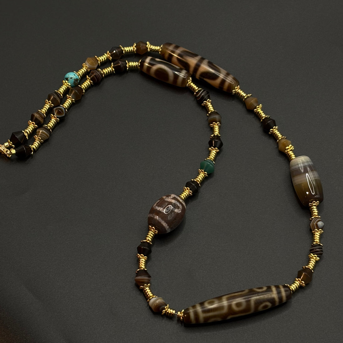 Multi Dzi Bead Necklace（多宝天珠项链）