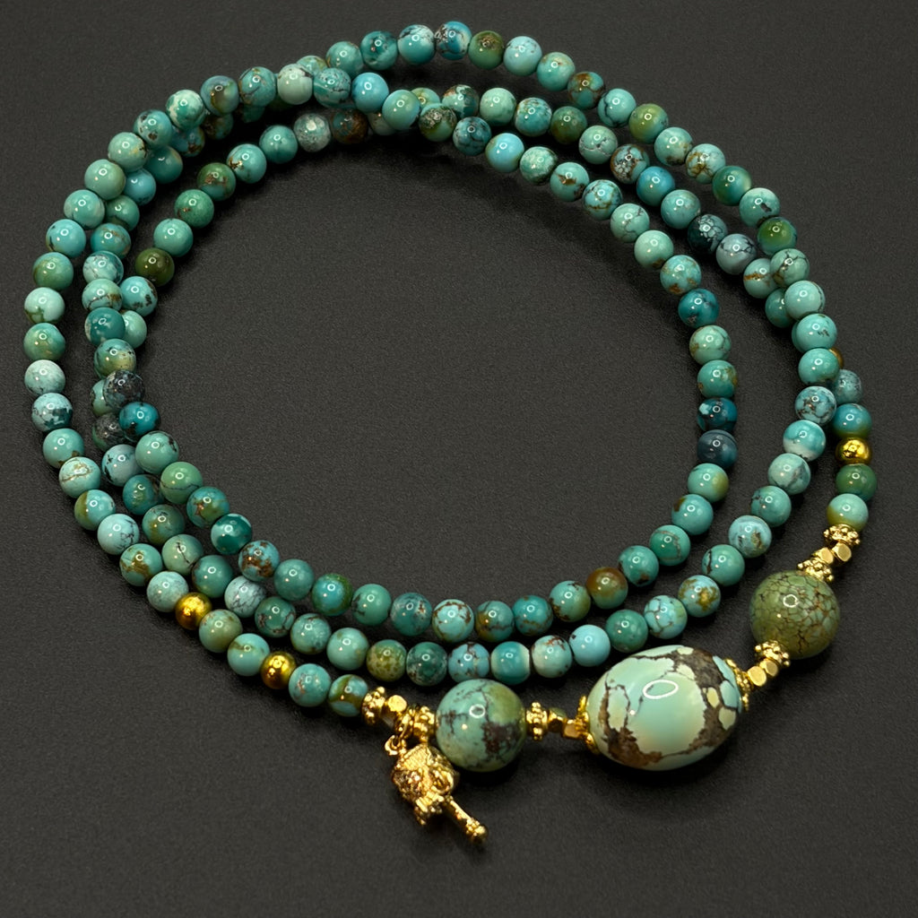 Turquoise Necklace&bracelet （原矿绿松项链&手串）