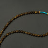 Natural Turquoise & Yingge Hainan Qi’nan Agarwood Necklace（暴力蓝原矿绿松石海南莺歌绿棋楠沉香项链）