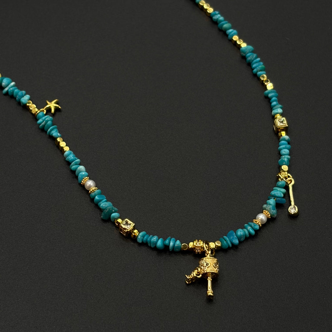 Turquoise Necklace （原矿绿松石随型项链）