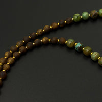 Turquoise & eaglewood Necklace （原矿绿松沉香项链）