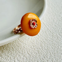 Old Amber Peace Buckle SouthRed Agate Ring