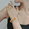 Old Amber & White Shell Bracelet