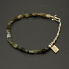 Green Agate Silver Bracelet