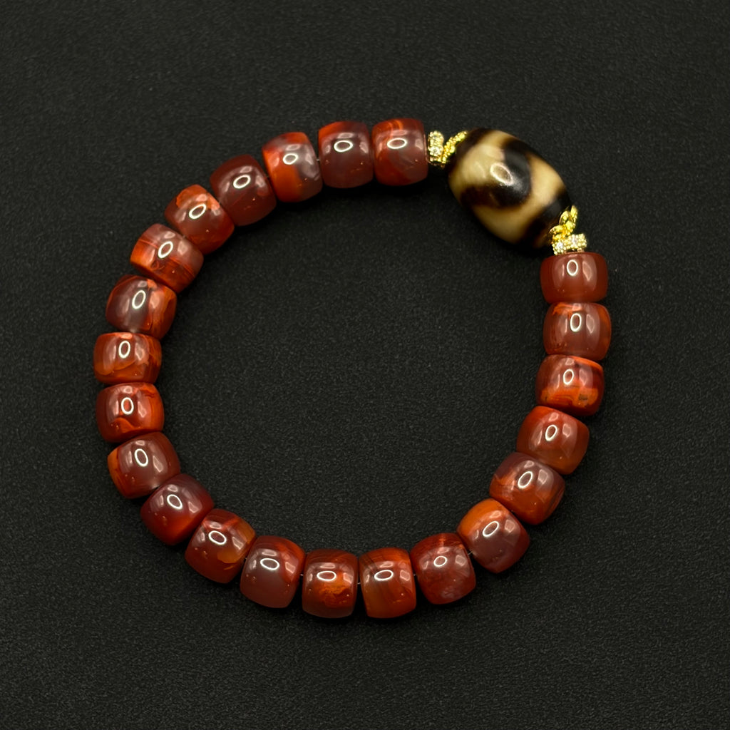 Southred Agate Bracelet （牛血火焰红南红手串）