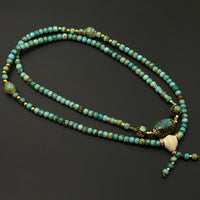 Turquoise Bracelet （玉化料春带彩原矿绿松石多圈）
