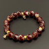 Tiger teeth Dzi Bead(虎牙巴西玛瑙天珠手串）