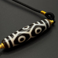 Six-eyed Dzi Bead Necklace (龙六眼天珠项链)