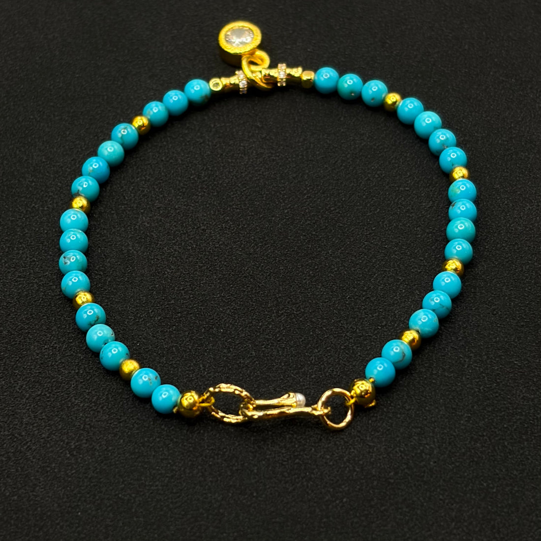 Turquoise Bracelet （暴力蓝原矿绿松石手链）