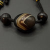 Banded Agate Dzi Bead Necklace（天然缠丝达洛玛瑙20 年）
