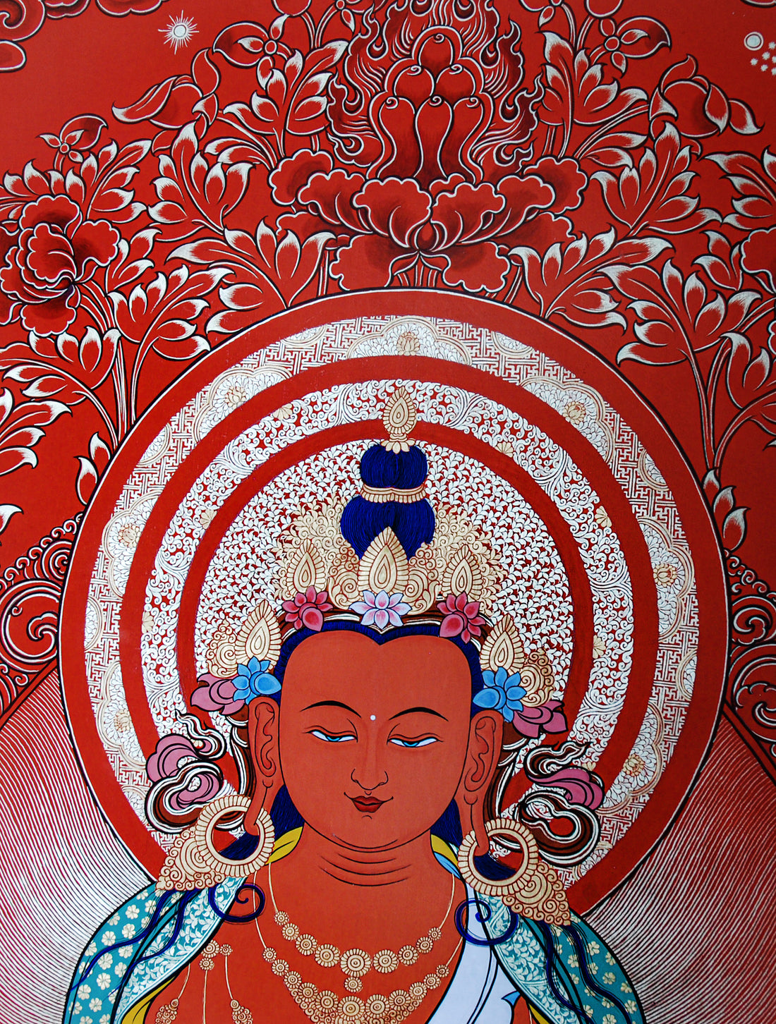 Ga Zangben Red Tang Amitayus Buddha - BTSAN PO